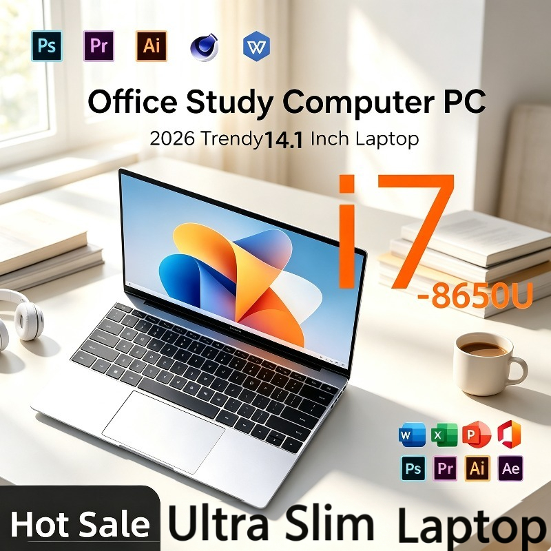 Pc Gaming Intel Core I7 - كمبيوتر محمول فائق النحافة مقاس 14.1