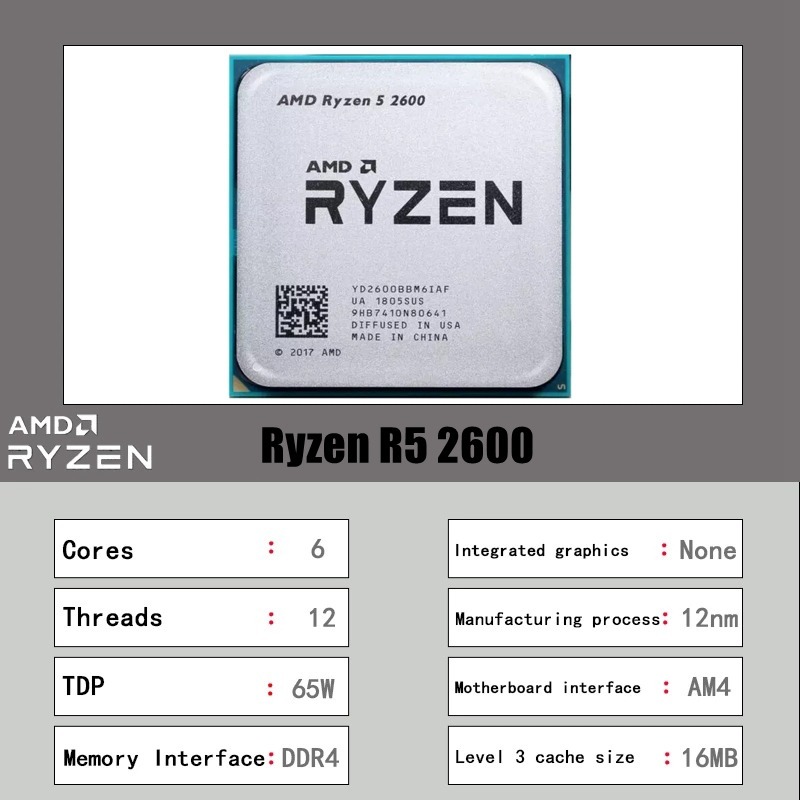 معالج AMD Ryzen 5 2600 R5 2600 - مراجعة Pc Gaming Cpu وسعره