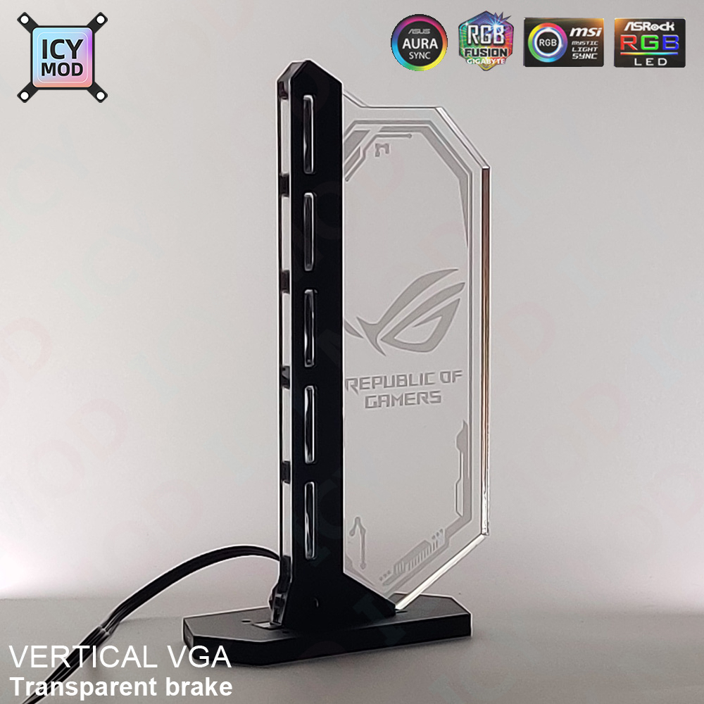 شفاف عمودي GPU دعم تخصيص ملون  - مراجعة Pc Gaming Vr وسعره