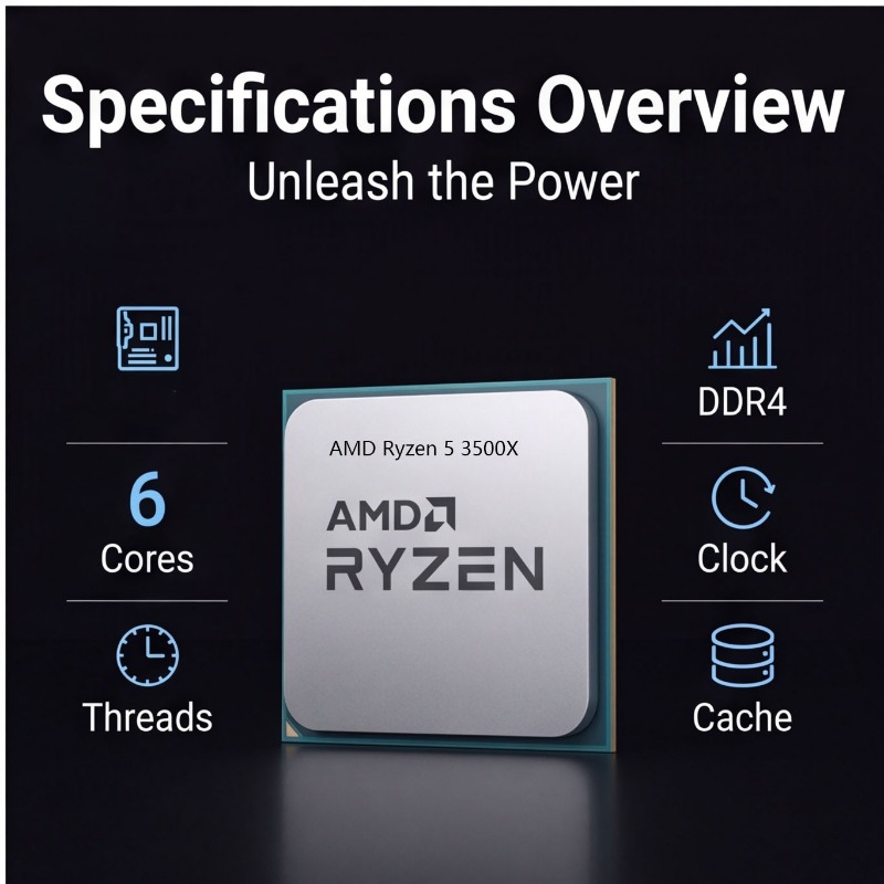 معالج AMD Ryzen 5 3500X للكمبي - مراجعة Pc Gaming Cpu وسعره